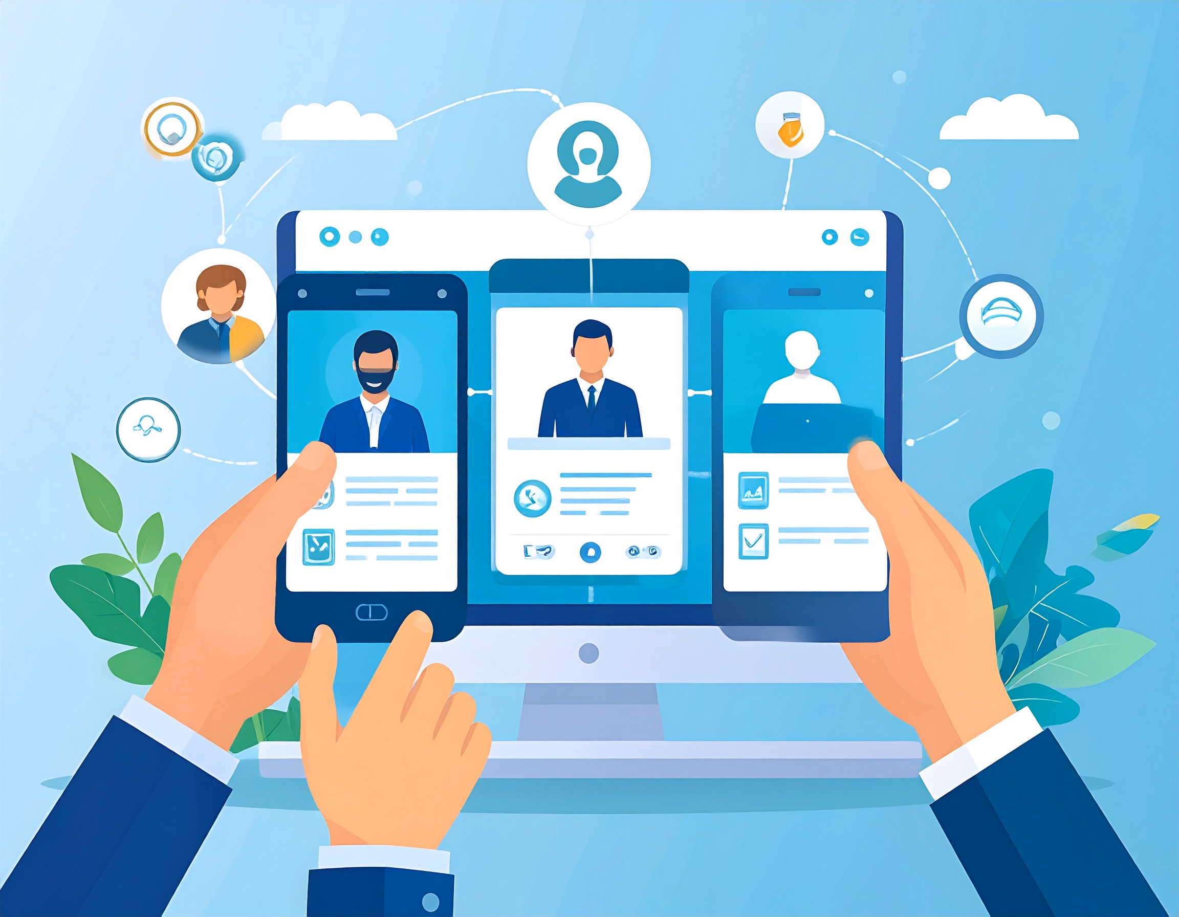 WhatsApp automation dashboard showing CRM integration for improved customer service and real-time business communication